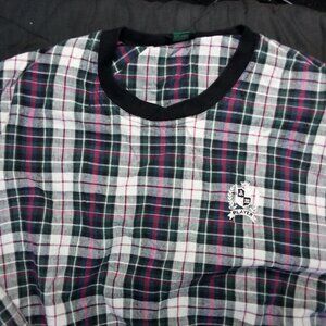 Vintage AM Player Plaid Golf Pullover Windbreaker Jacket